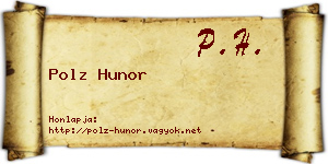 Polz Hunor névjegykártya